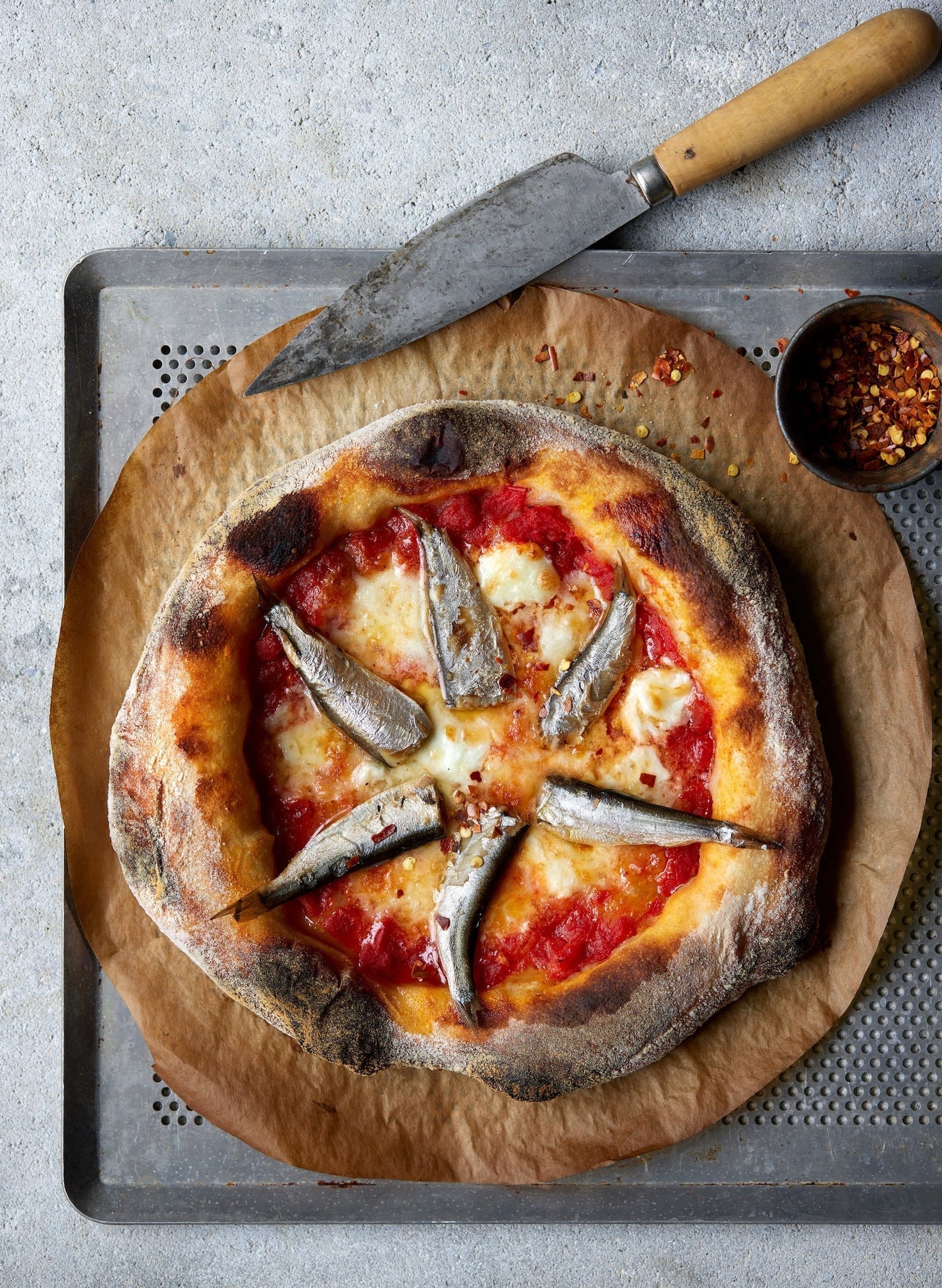 Pizza a la brisling