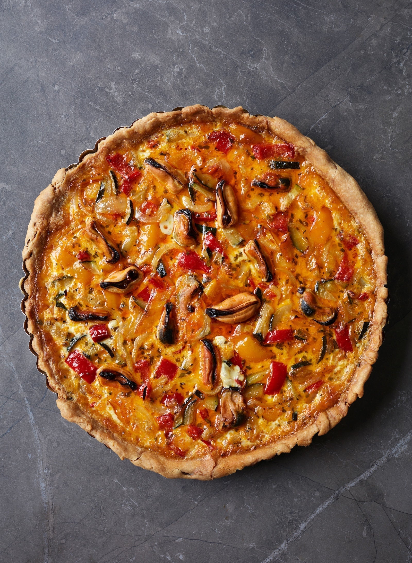 Quiche med muslinger