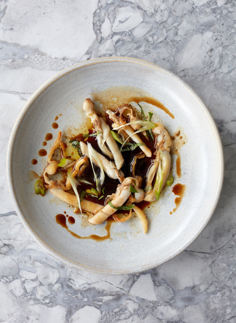 Knivmuslinger med soja-ingefær