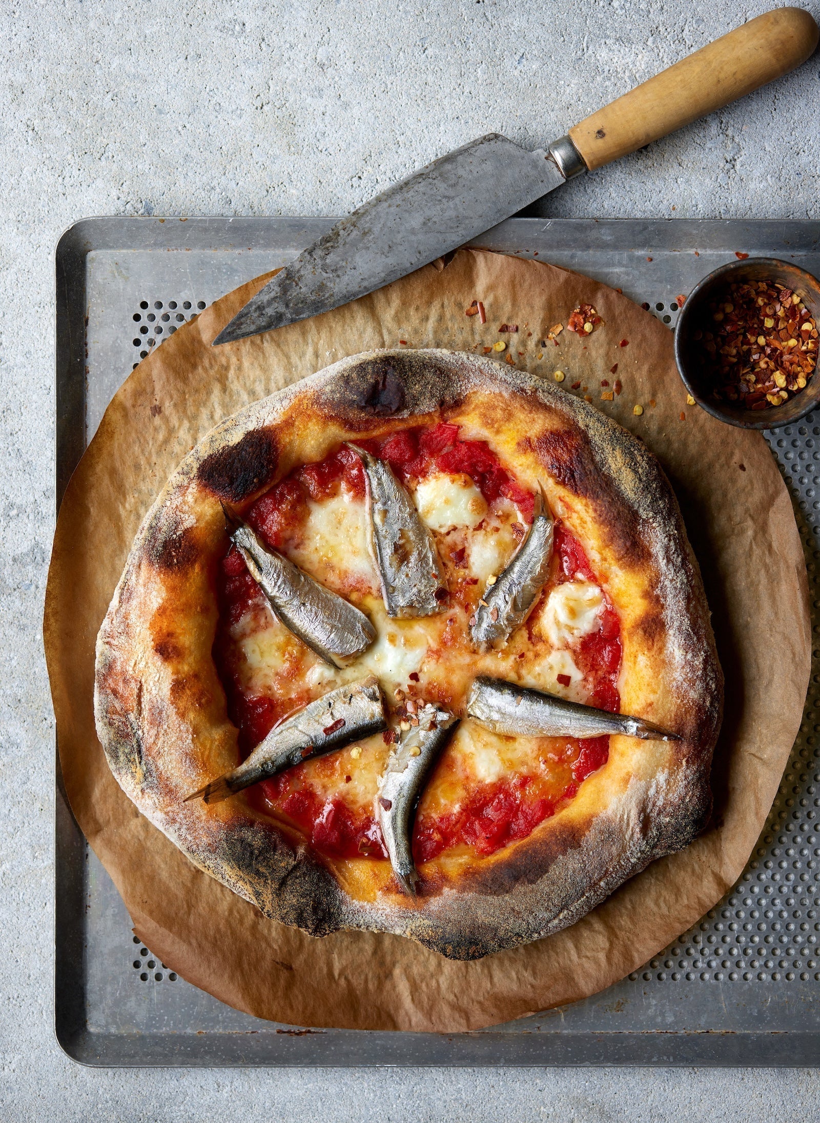 Pizza a la brisling