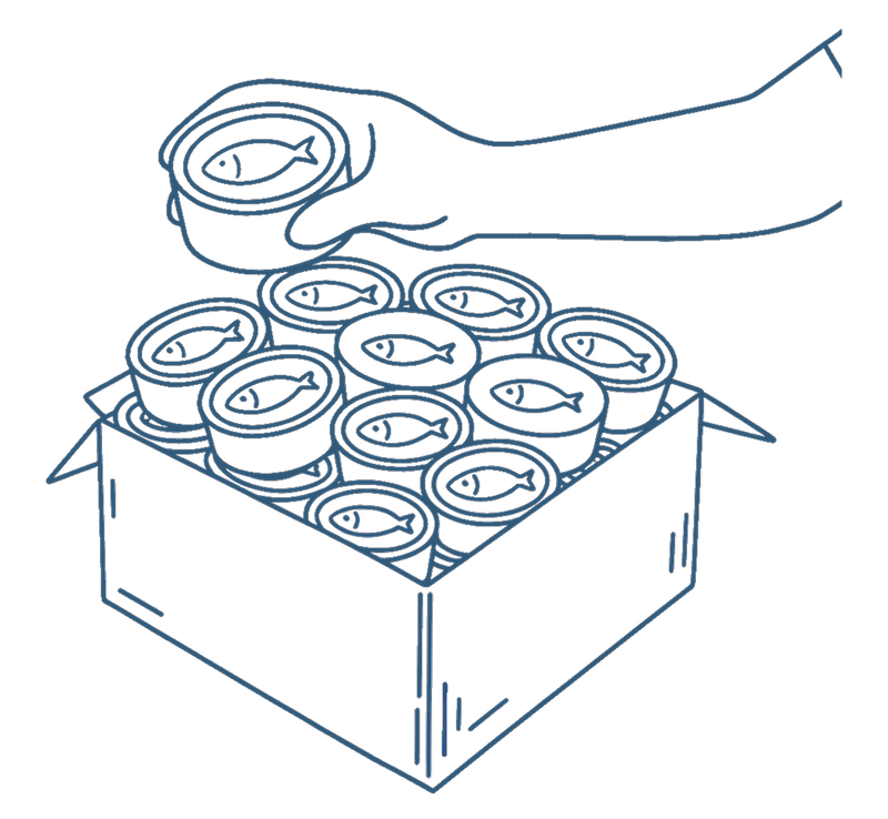 Bland-selv fiskekasse