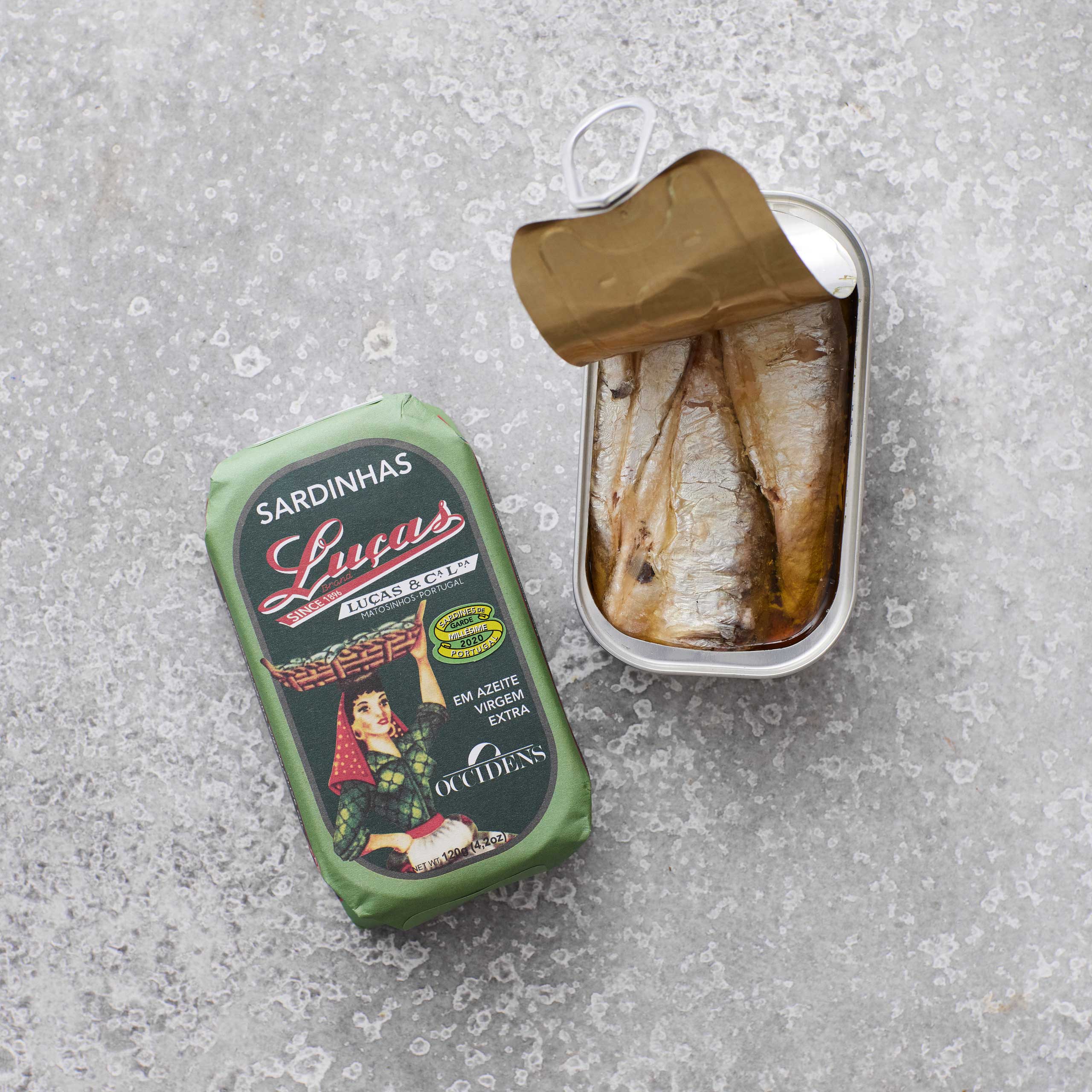 Årgangs sardiner i ekstra jomfru olivenolie