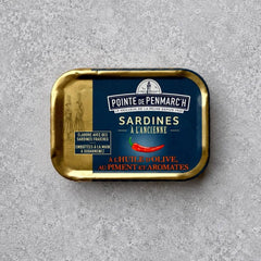 Sardiner i ekstra jomfruolivenolie med chili og krydderier